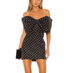 Bardot Spot Bow Dress